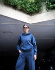 Jogger dama corte recto azul marino