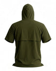 Sudador Pullover con gorro verde olivo