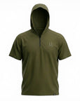 Sudador Pullover con gorro verde olivo