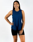 Blusa Dama Sin Mangas Azul Rey Jaspe