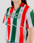 Jersey corto futbol México rayas tricolor