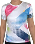 Blusa running brihlo bloques blanca