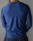 Playera manga larga compression azul marino