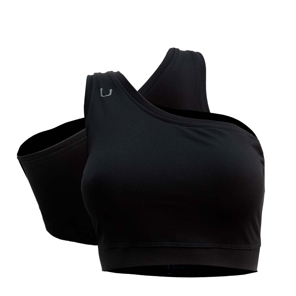 Sport Bra Dama Una Manga Negro