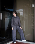 Jogger dama corte recto gris oxford