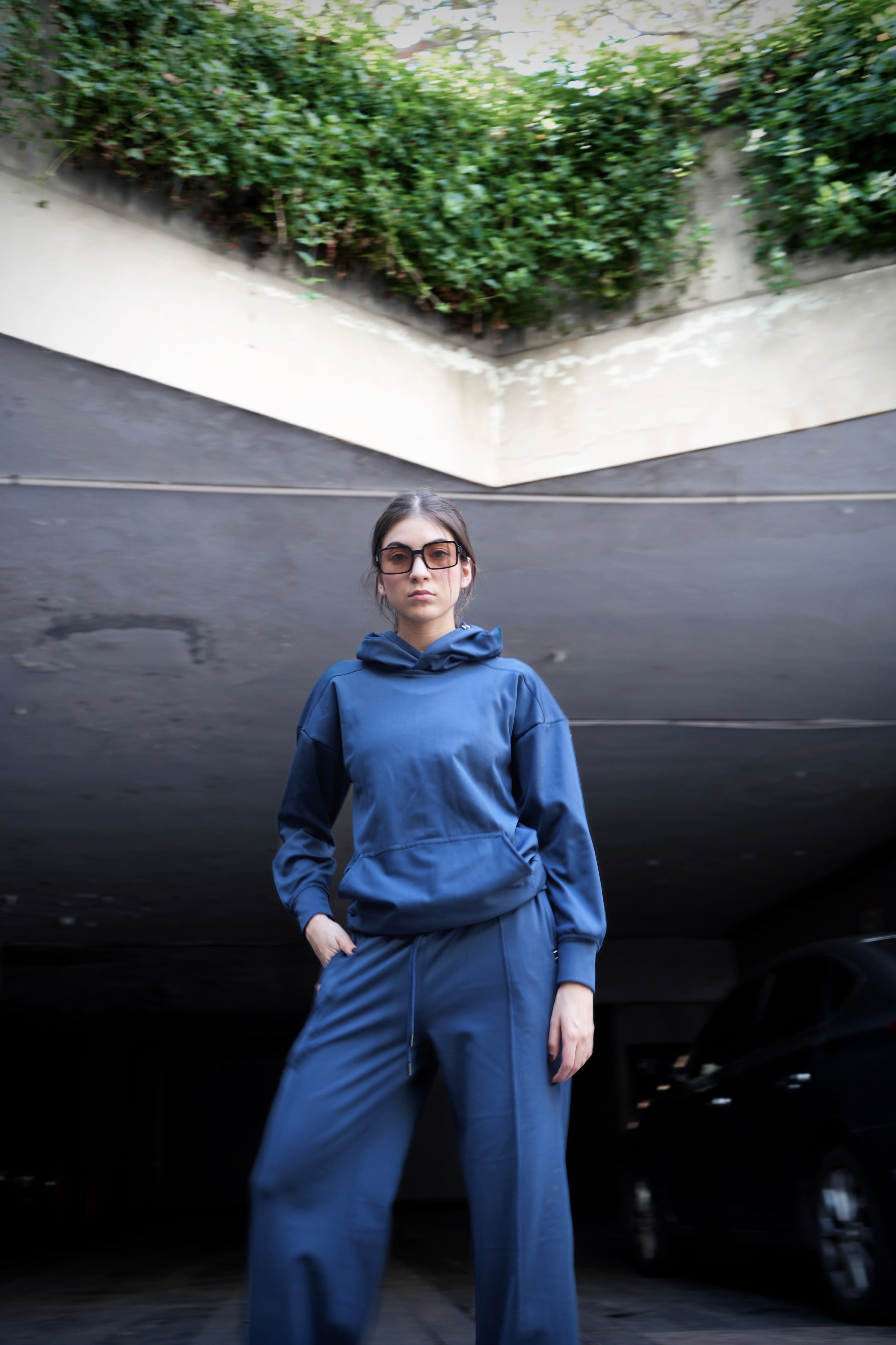 Jogger dama corte recto azul marino