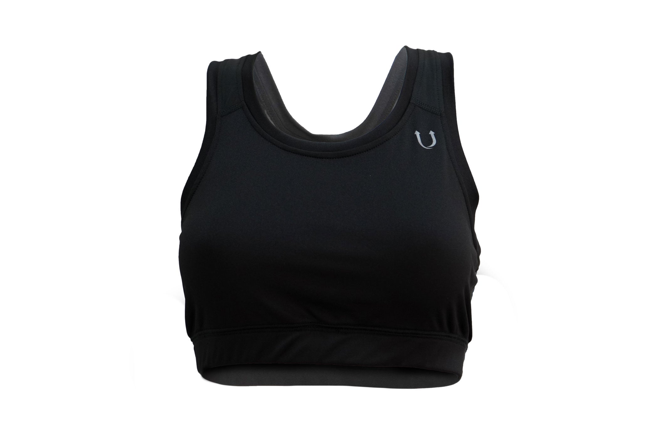 Sport Bra Dama Gris Espalda ligera negra