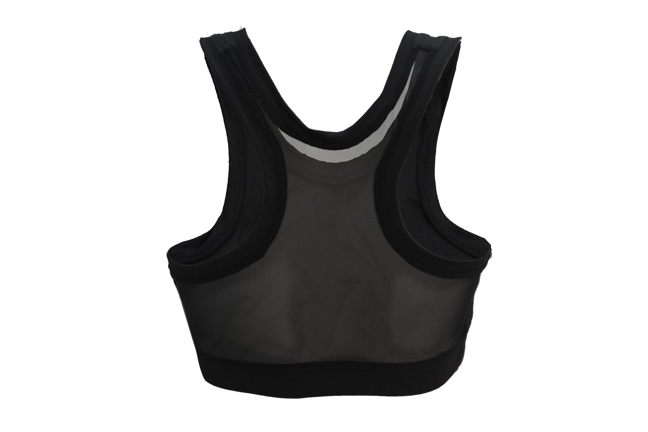 Sport Bra Dama Gris Espalda ligera negra