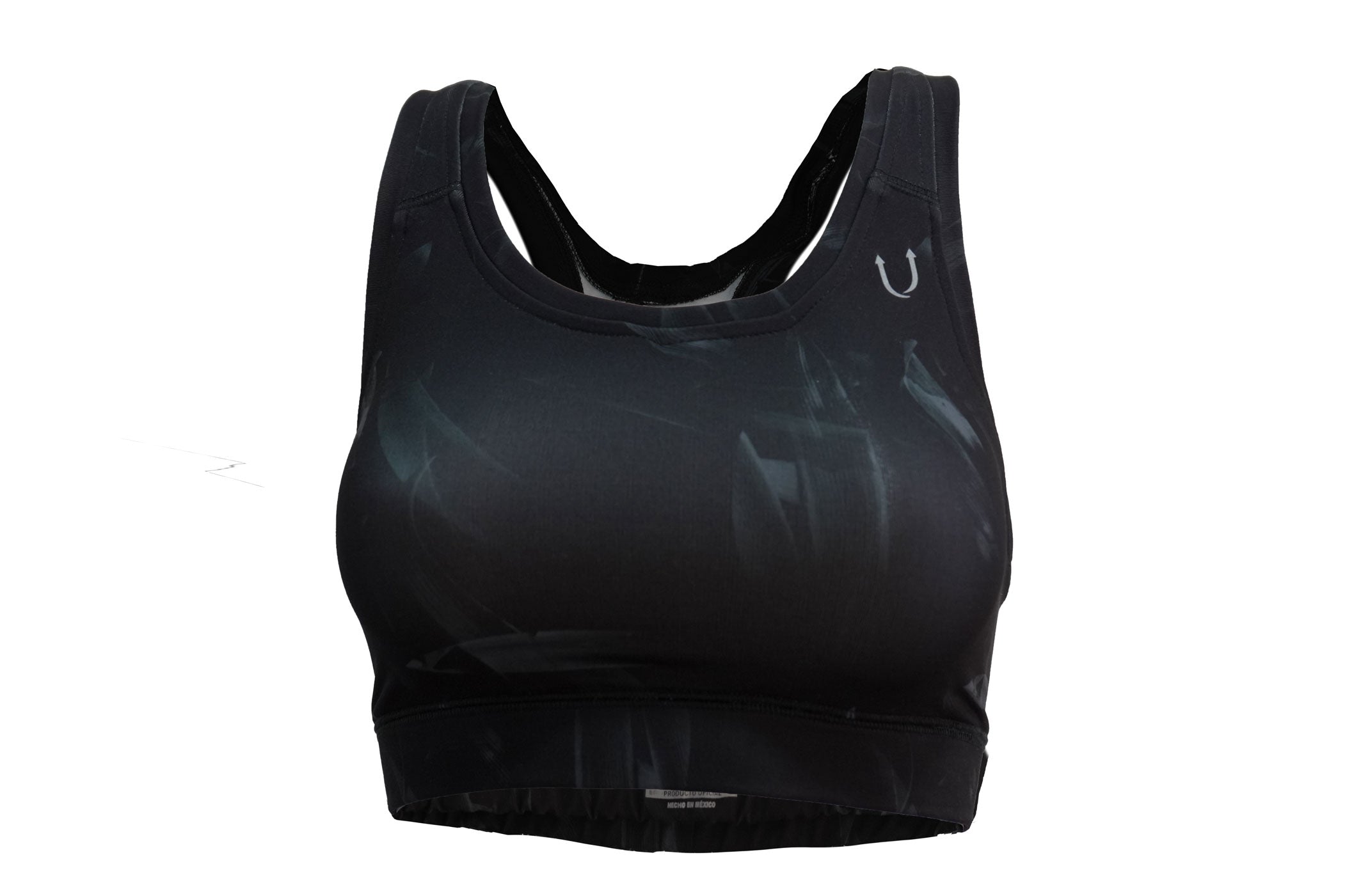 Sport Bra Negro Pinceleado