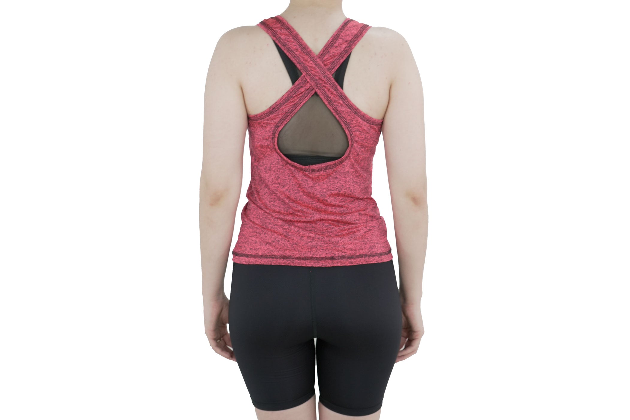 Blusa Dama Sin Mangas cruzada Rosa Jaspe