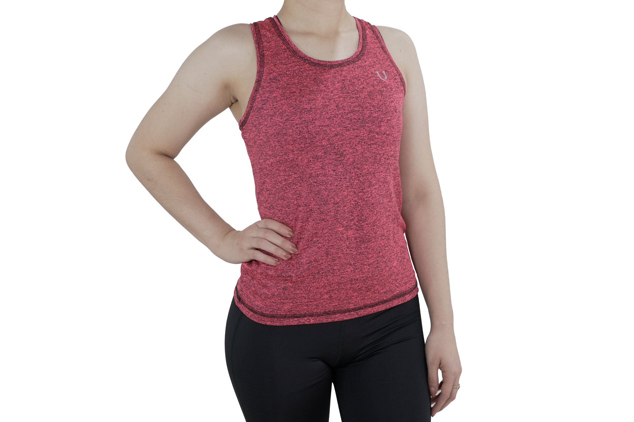 Blusa Dama Sin Mangas cruzada Rosa Jaspe