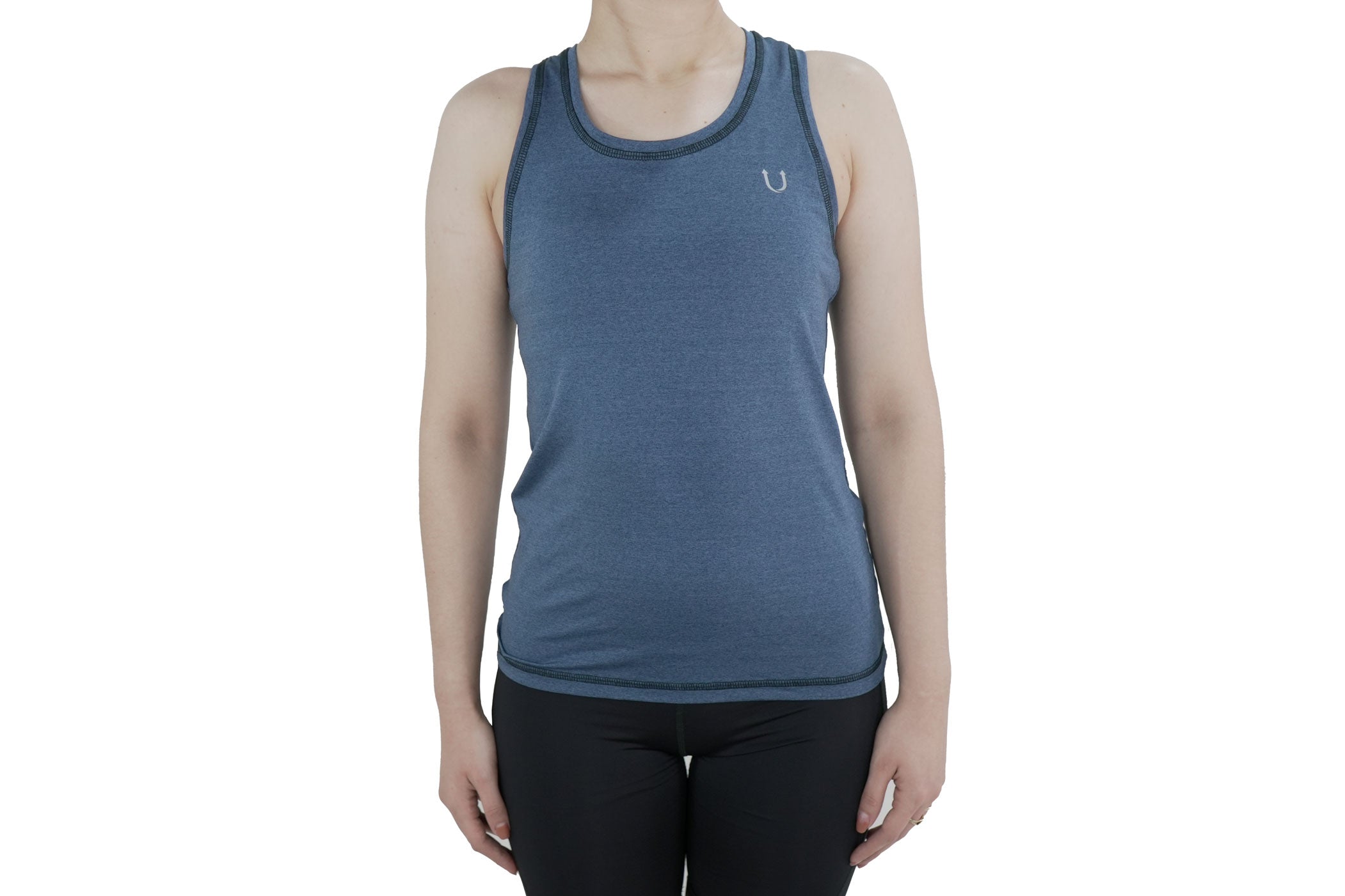 Blusa Dama Sin Mangas cruzada Azul
