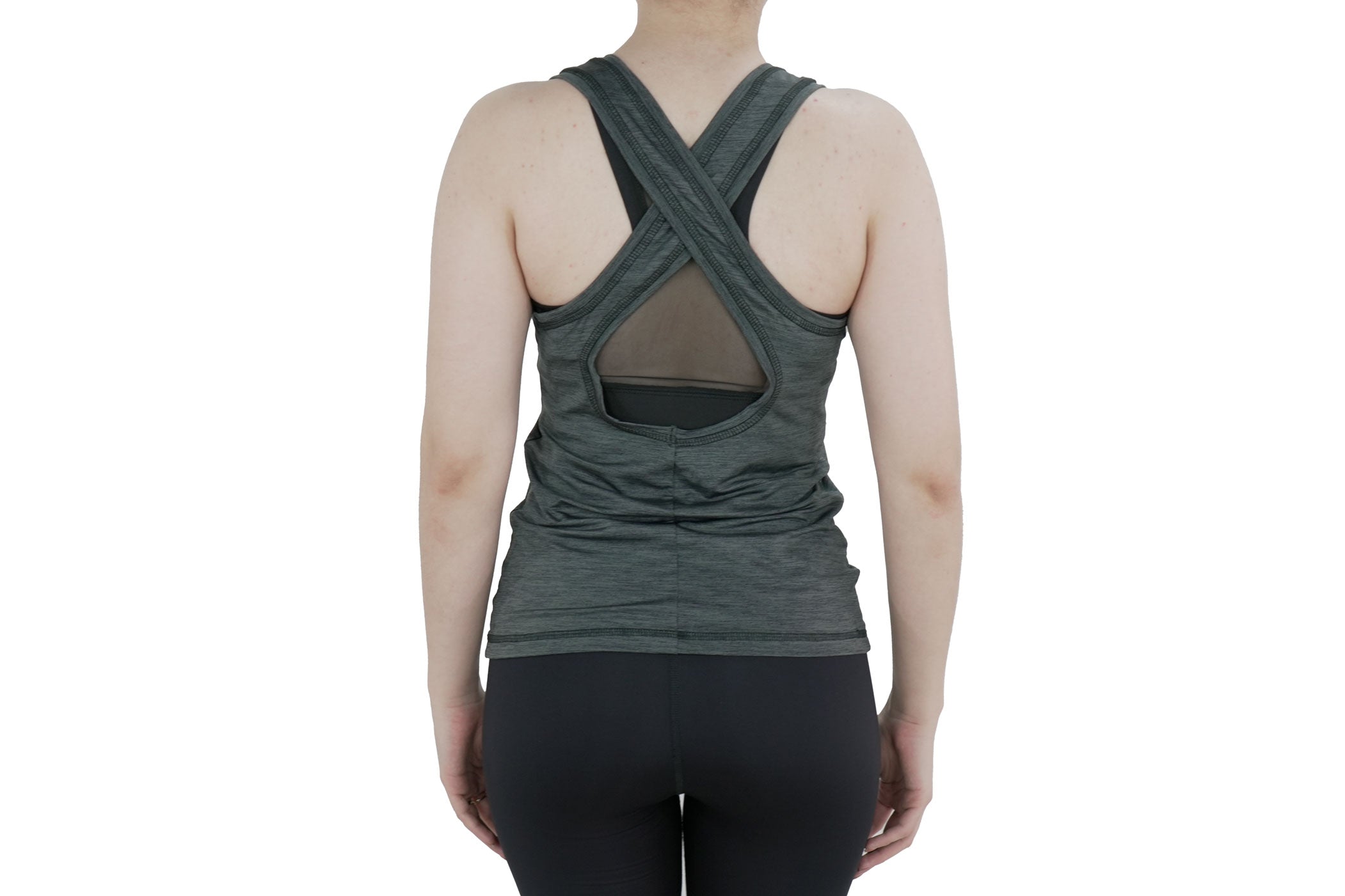 Blusa Dama Sin Mangas cruzada Gris