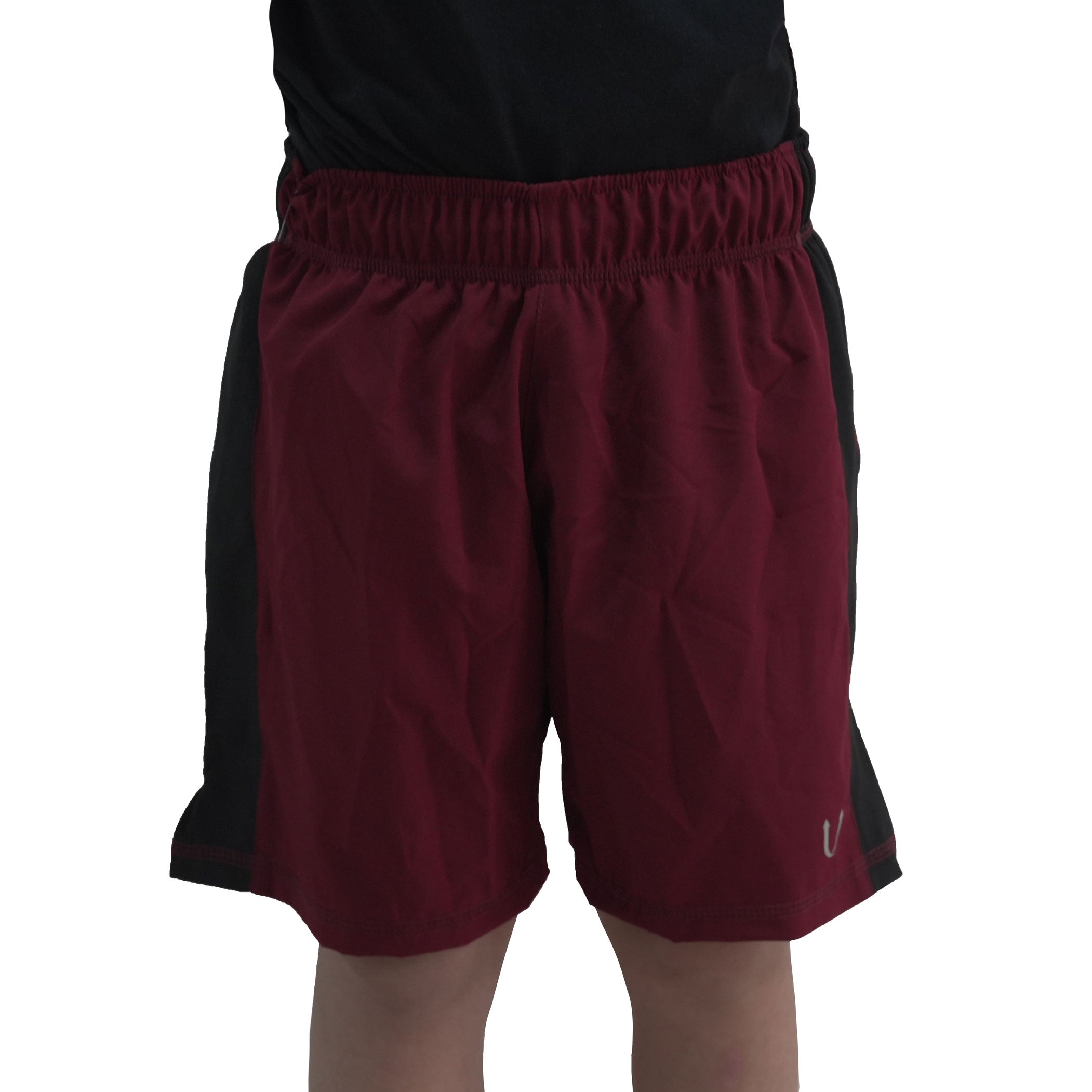 Short Niño RULER Guinda lateral Negro