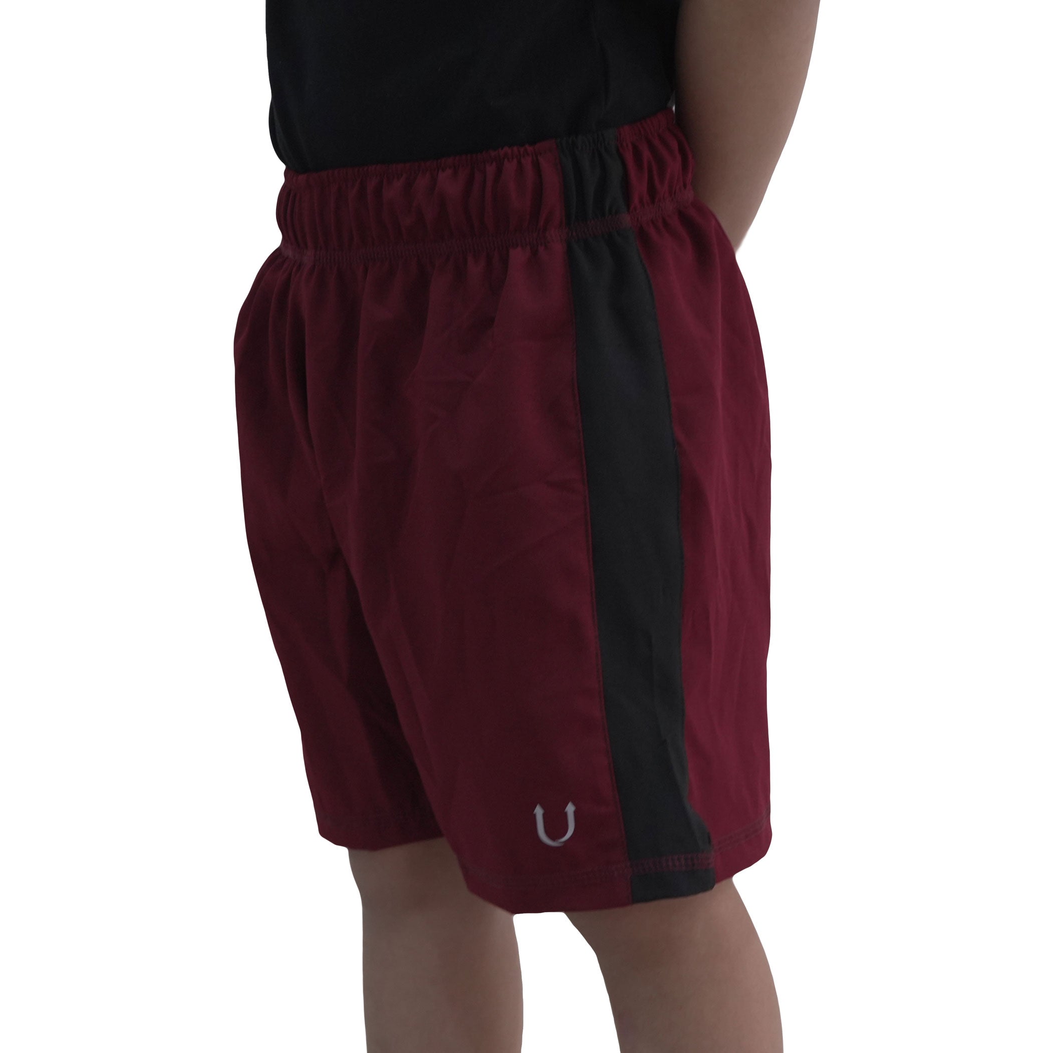Short Niño RULER Guinda lateral Negro