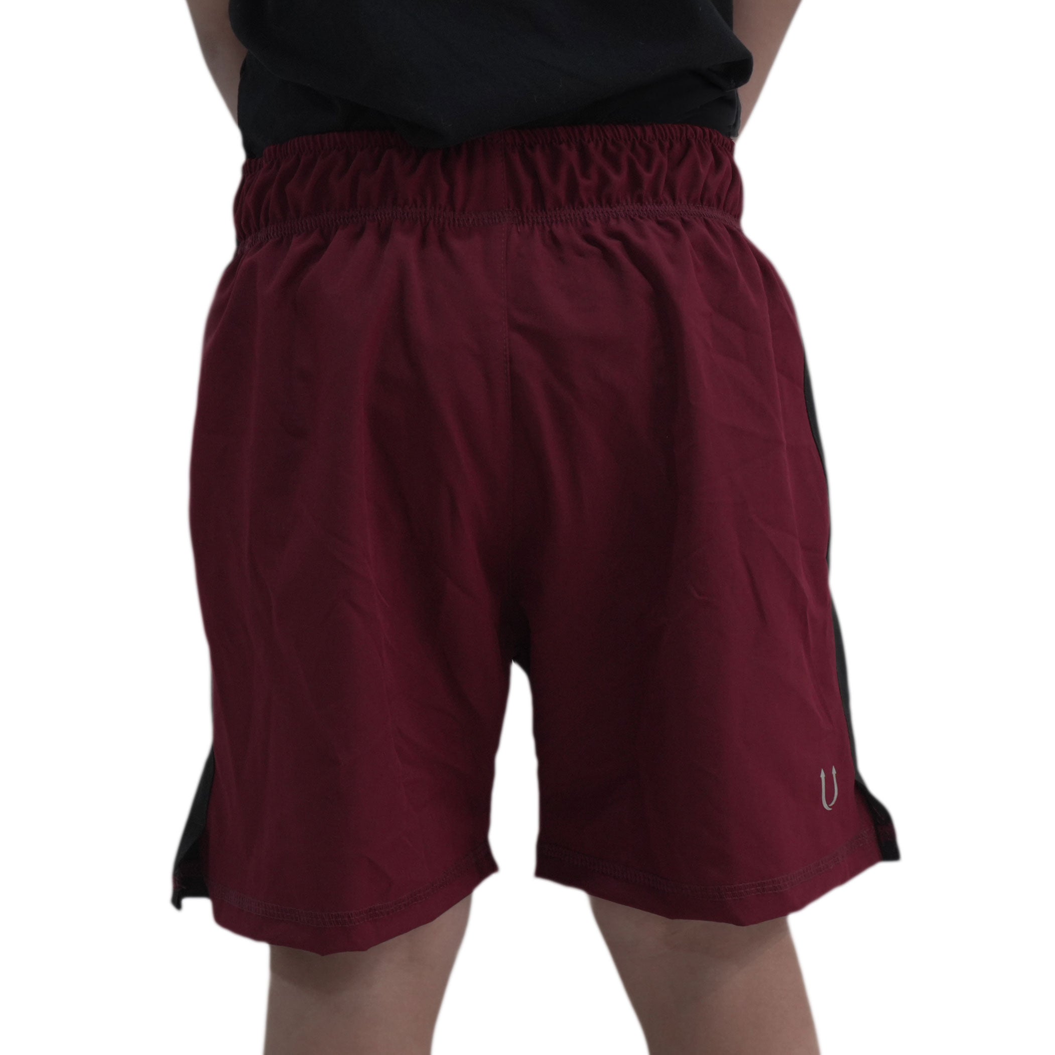 Short Niño RULER Guinda lateral Negro