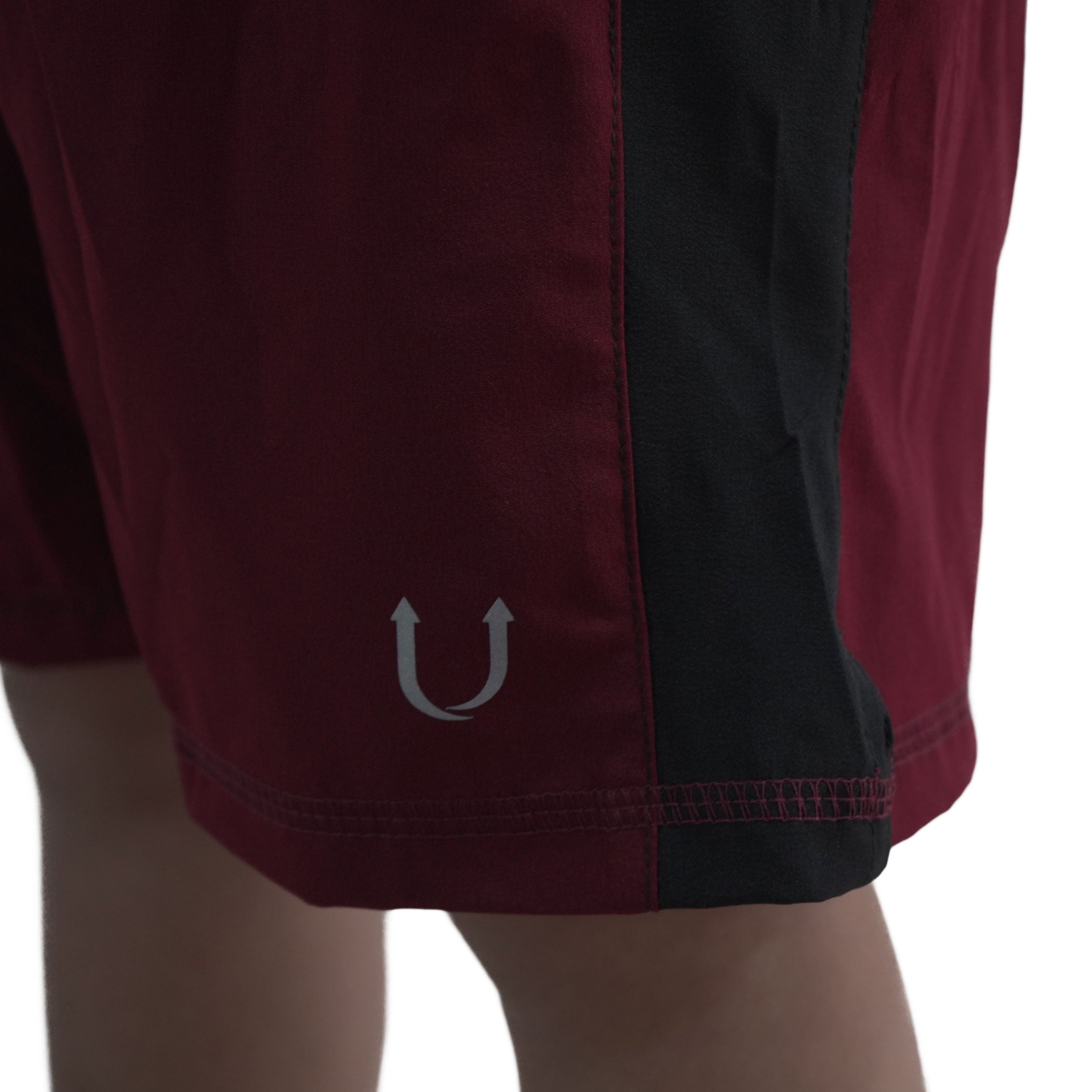 Short Niño RULER Guinda lateral Negro