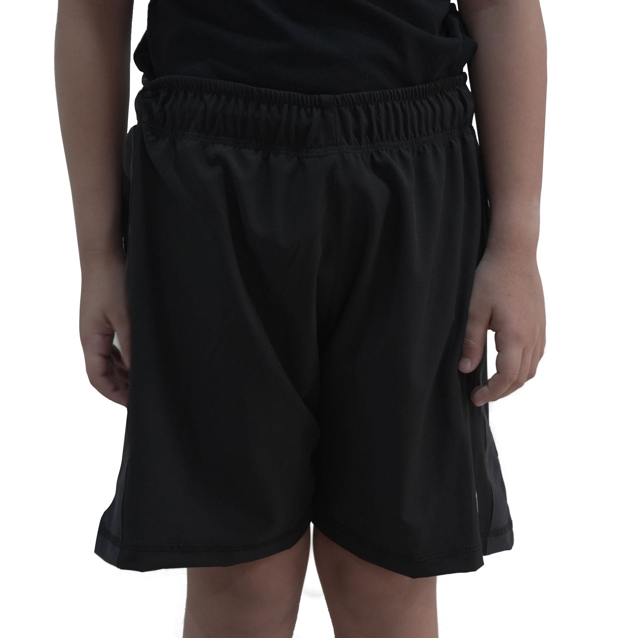Short Niño RULER Negro lateral Gris