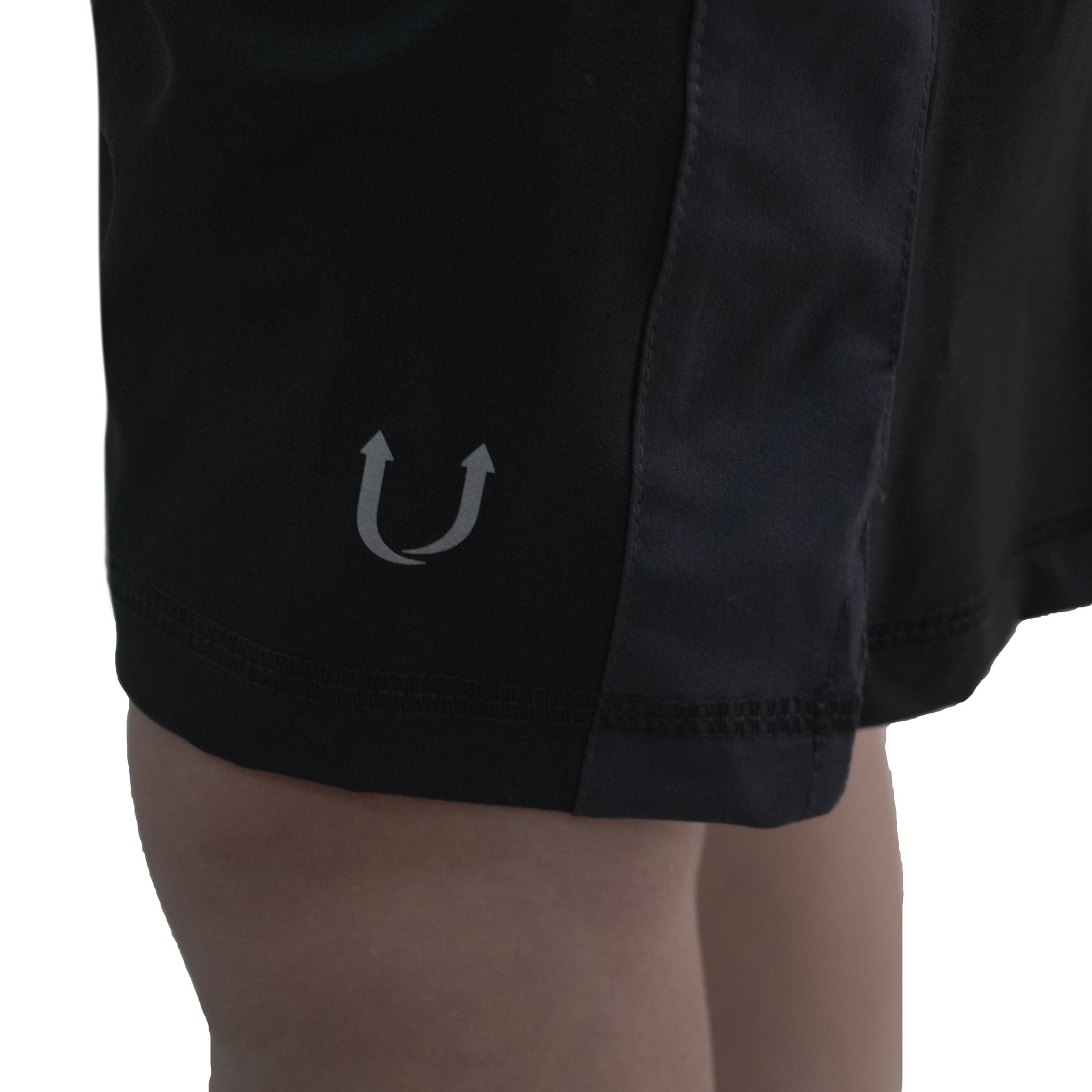 Short Niño RULER Negro lateral Gris