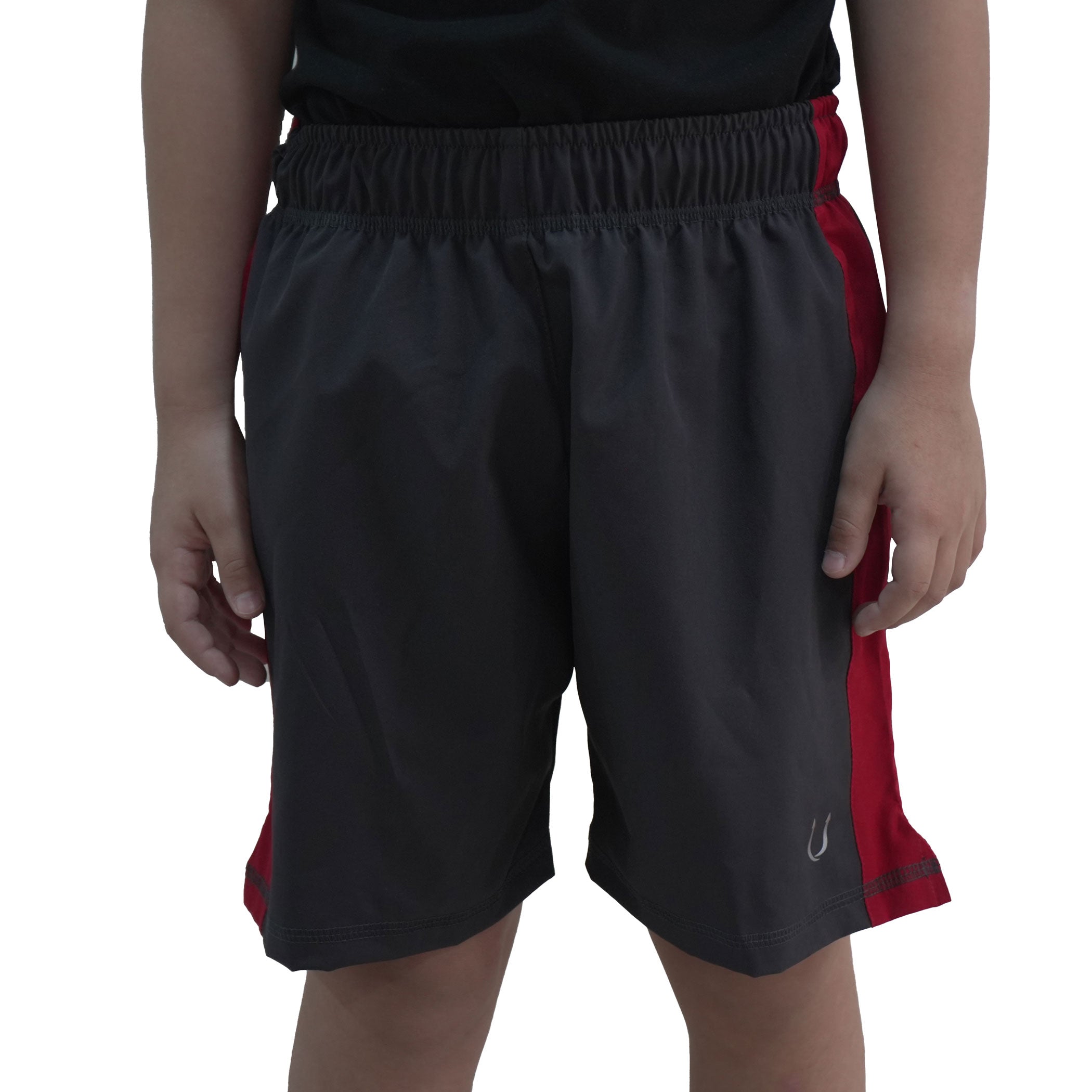 Short Niño RULER Gris lateral Rojo