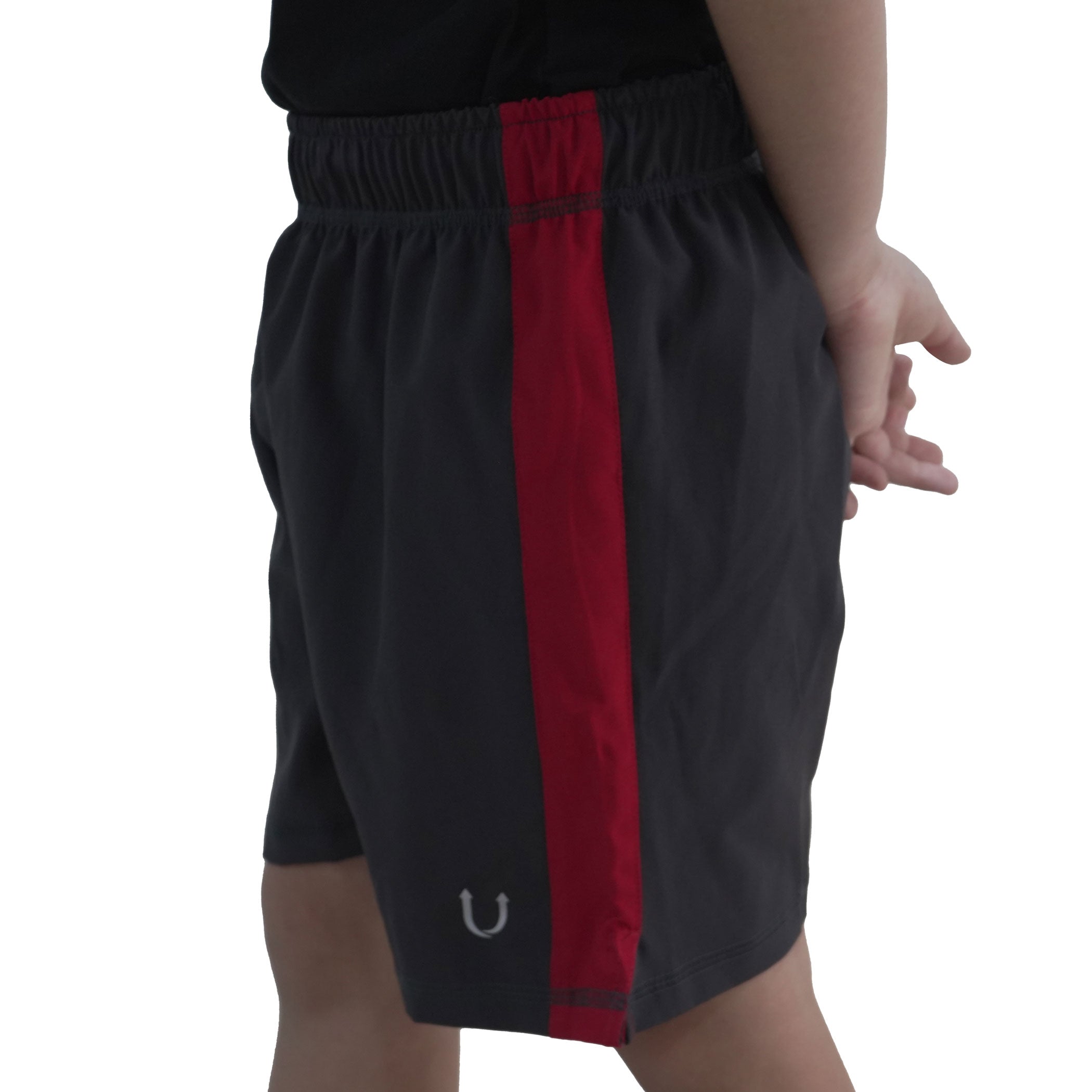 Short Niño RULER Gris lateral Rojo