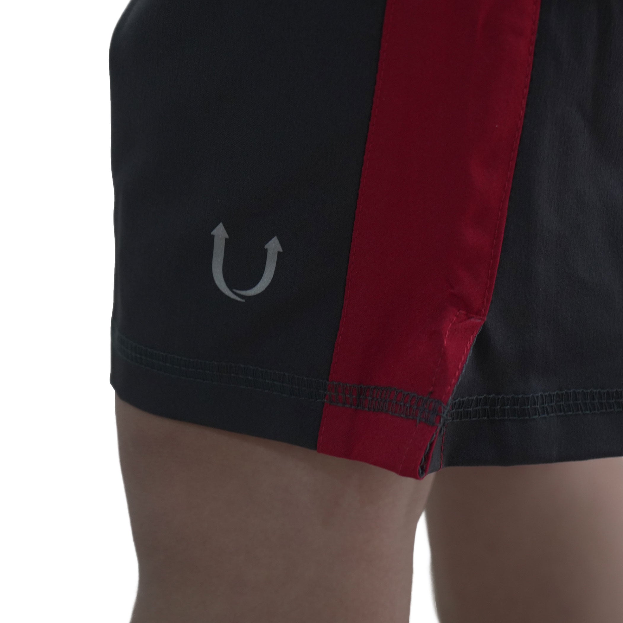 Short Niño RULER Gris lateral Rojo