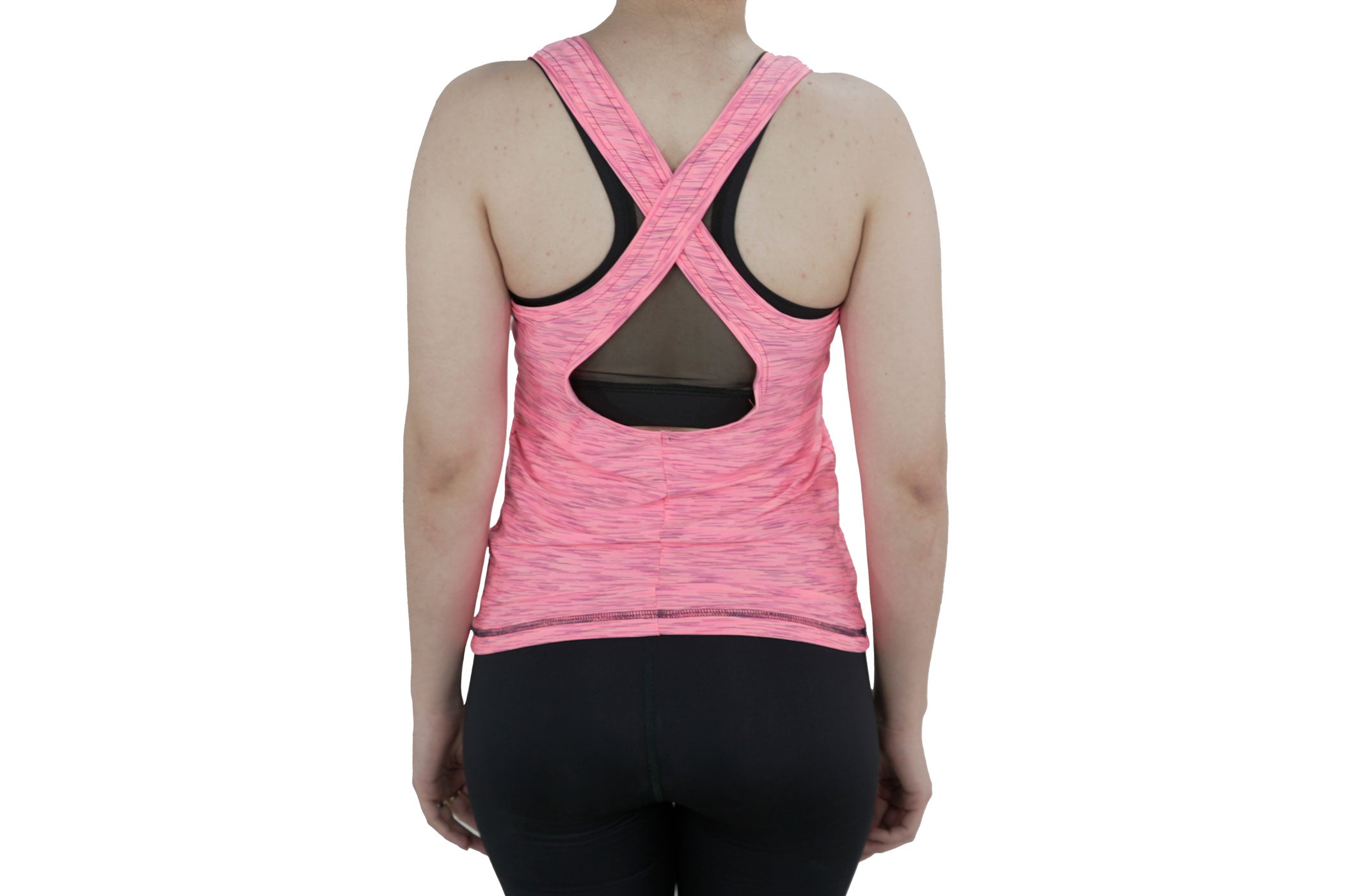 Blusa Dama Sin Mangas cruzada Rosa Melón