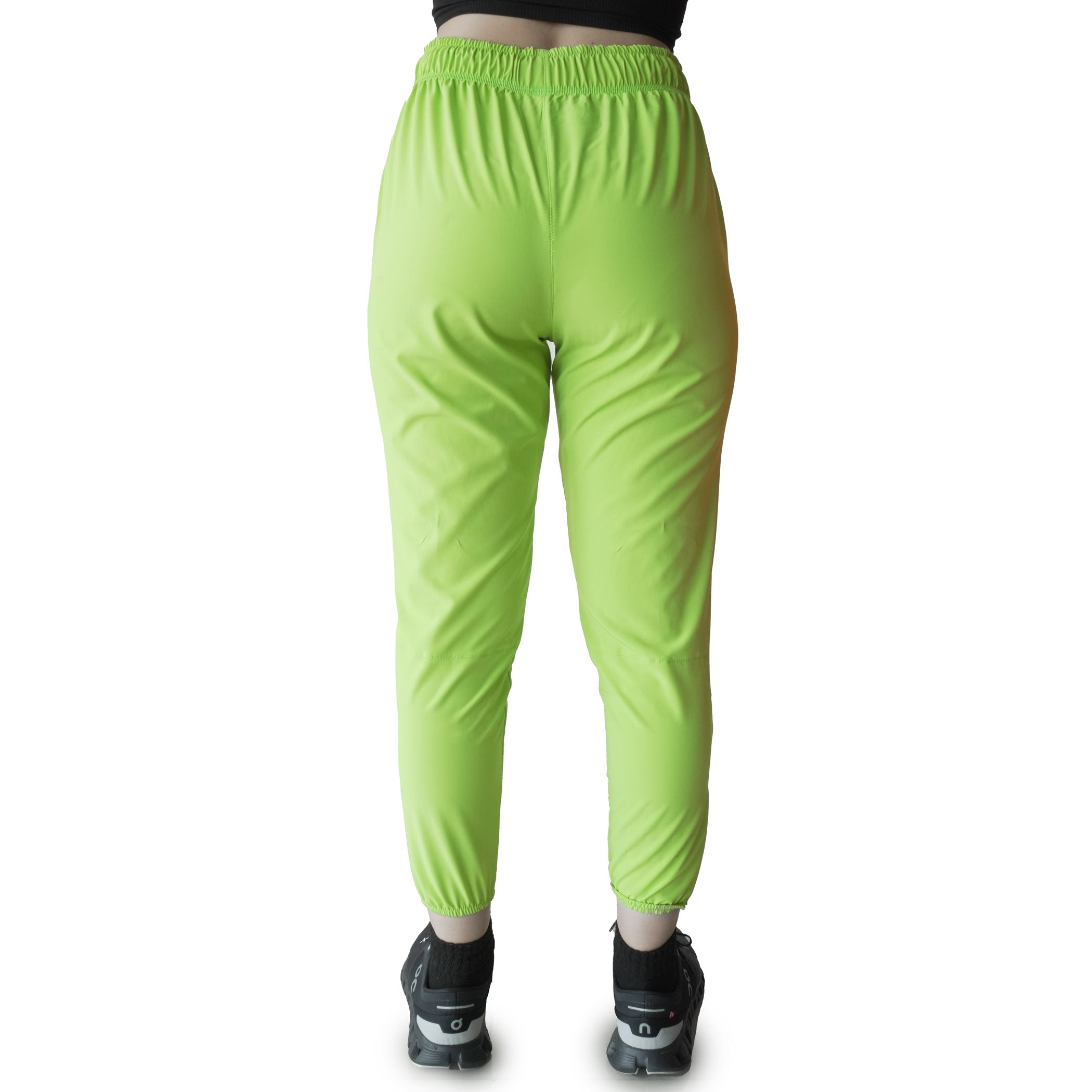 Jogger Dama con cierres color verde limón