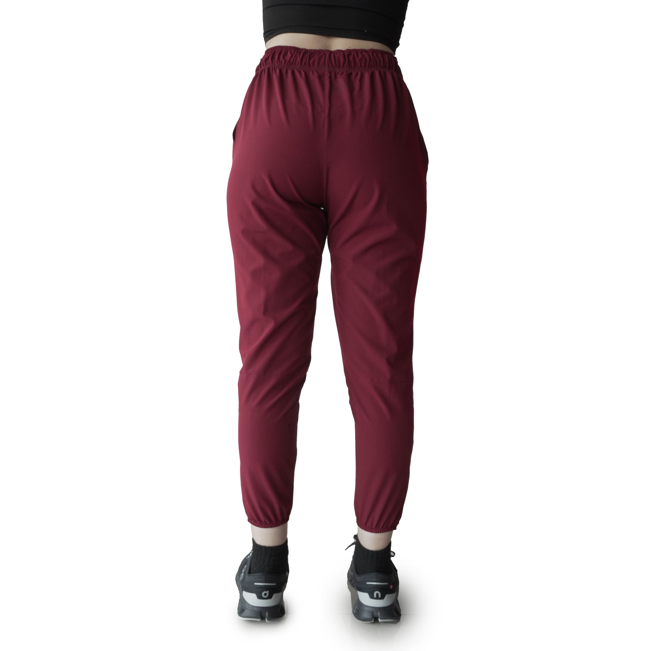 Jogger Dama con cierres color Guinda