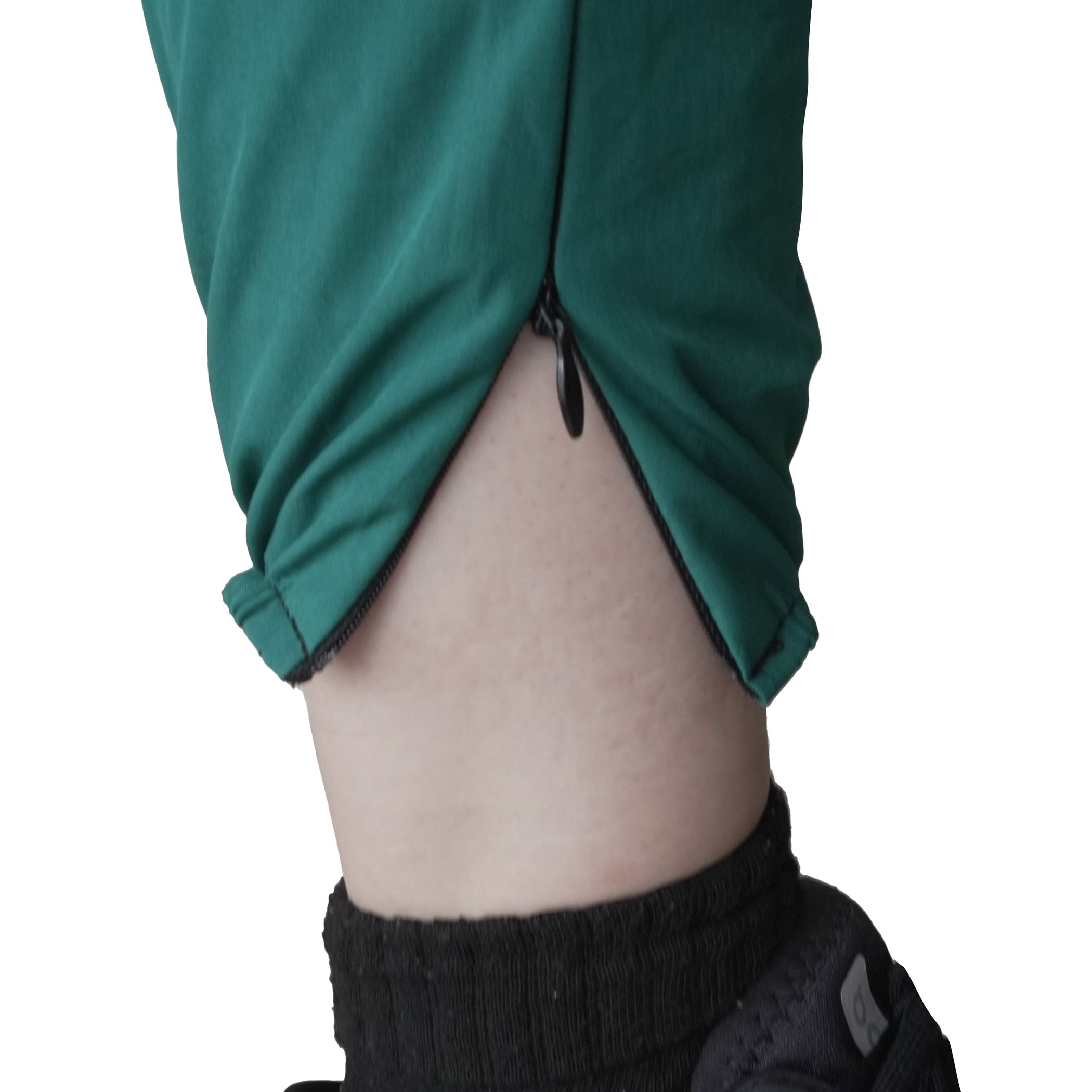 Jogger Dama con cierres color verde jade