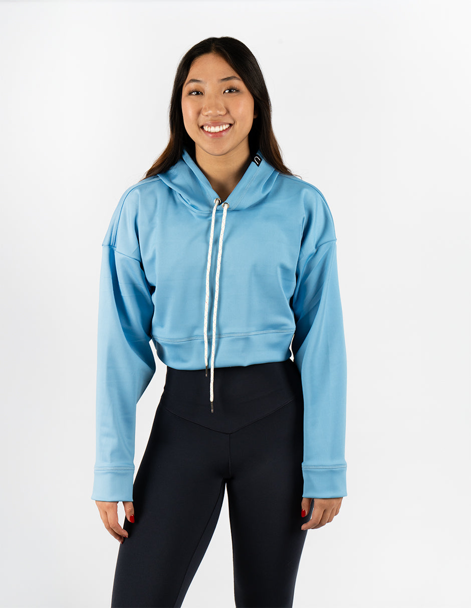 Sudadera RULER Croptop Oversized color Baby Blue