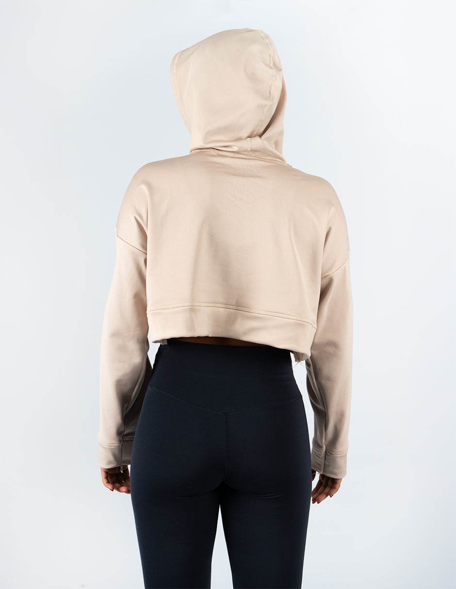 Sudadera RULER Croptop Oversized color Beige