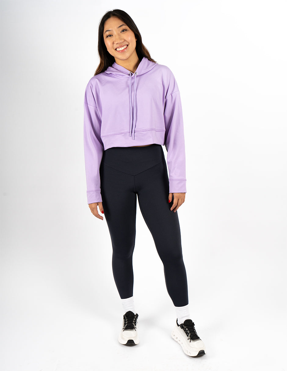 Sudadera RULER Croptop Oversized color Lavanda
