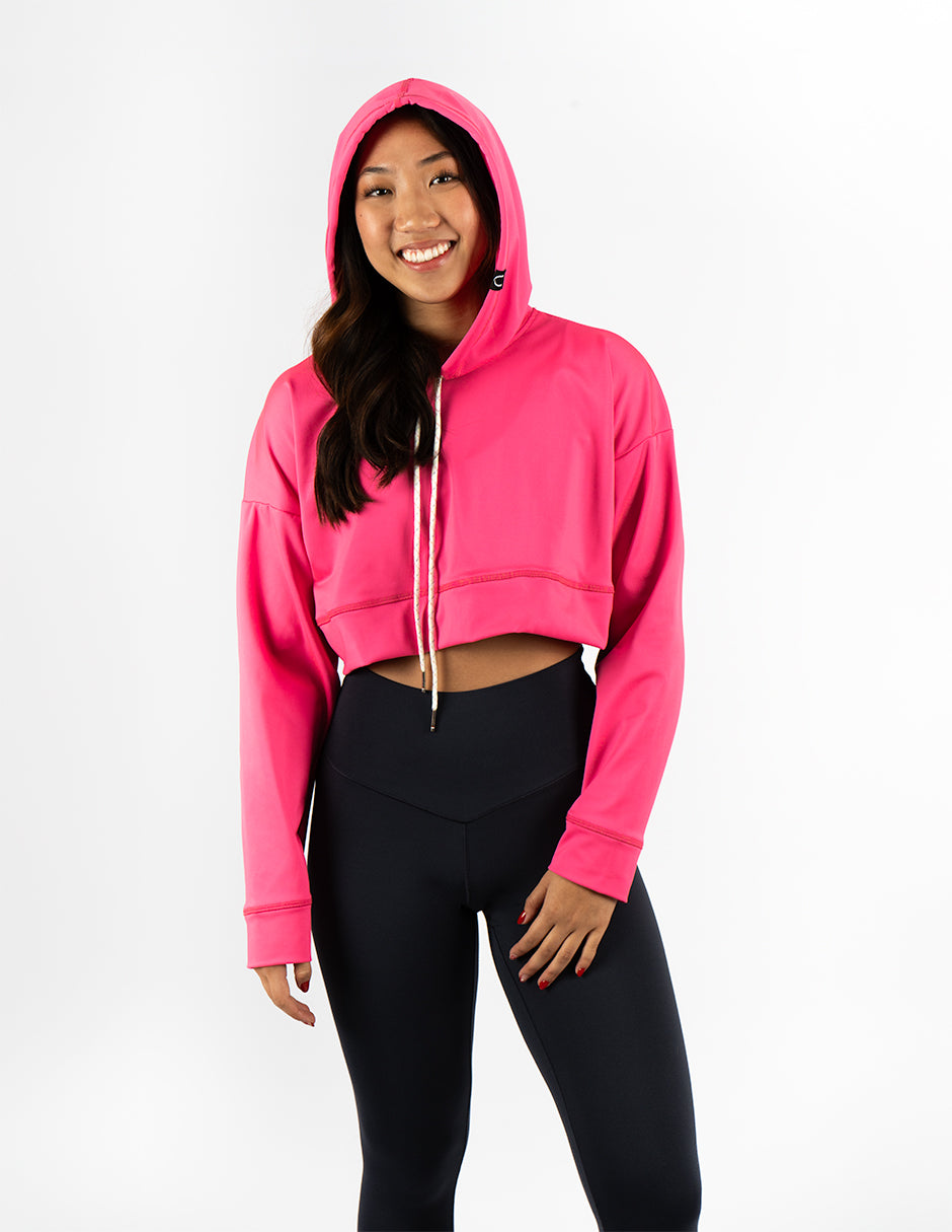 Sudadera RULER Croptop Oversized color Rosa