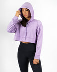 Sudadera RULER Croptop Oversized color Lavanda