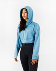 Sudadera RULER Croptop Oversized color Baby Blue