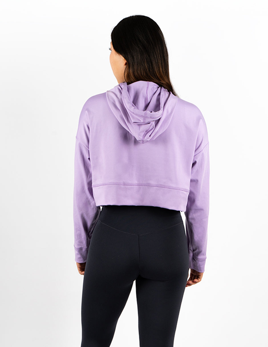 Sudadera RULER Croptop Oversized color Lavanda