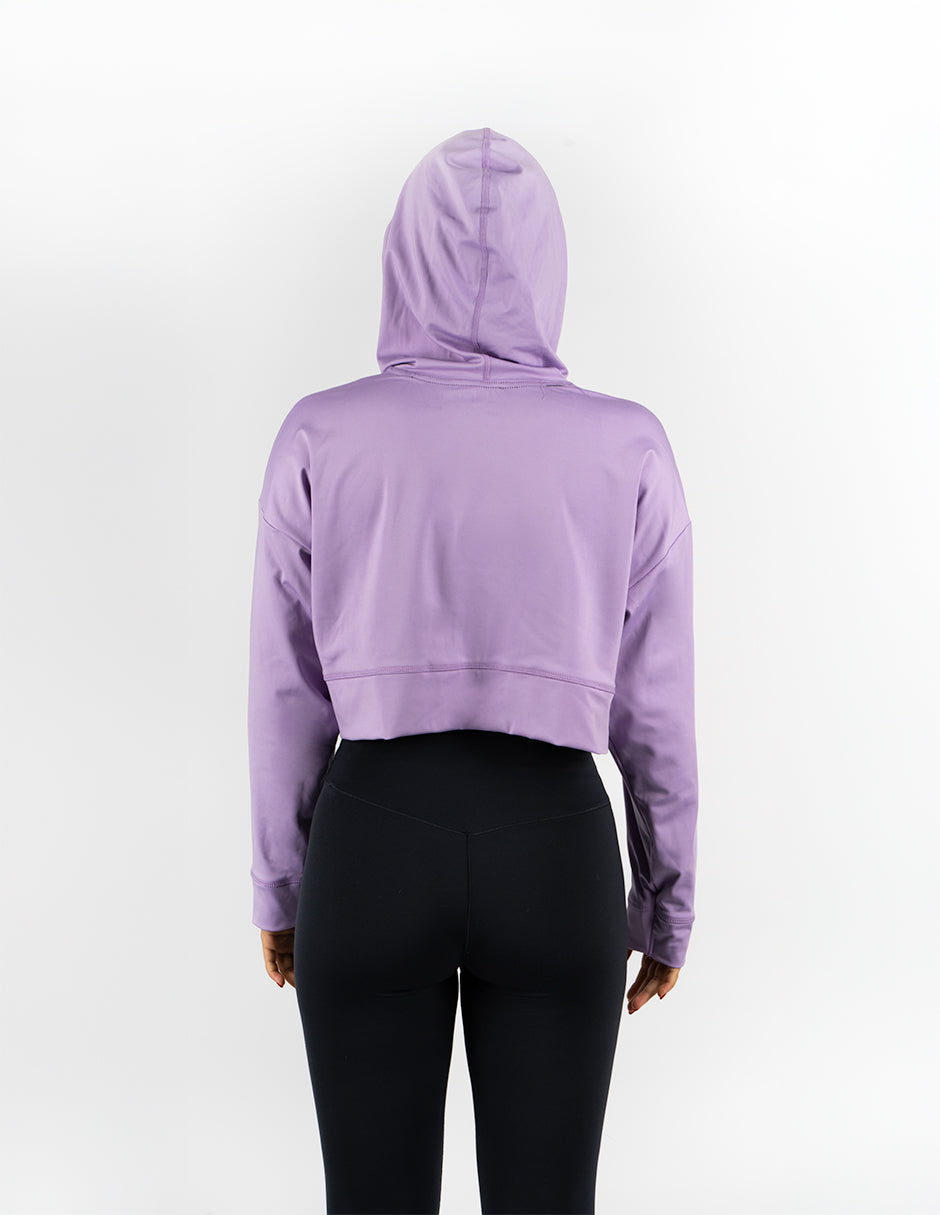 Sudadera RULER Croptop Oversized color Lavanda