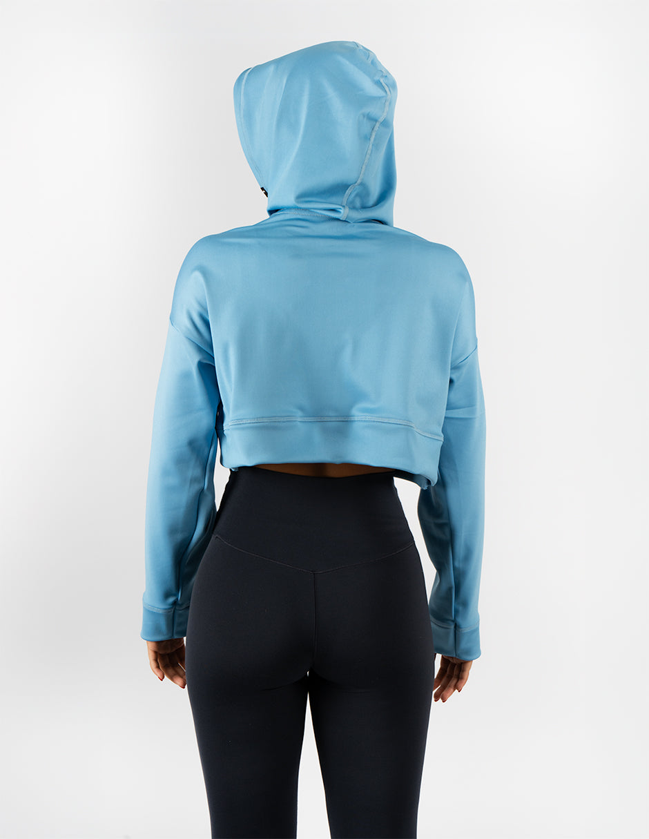 Sudadera RULER Croptop Oversized color Baby Blue