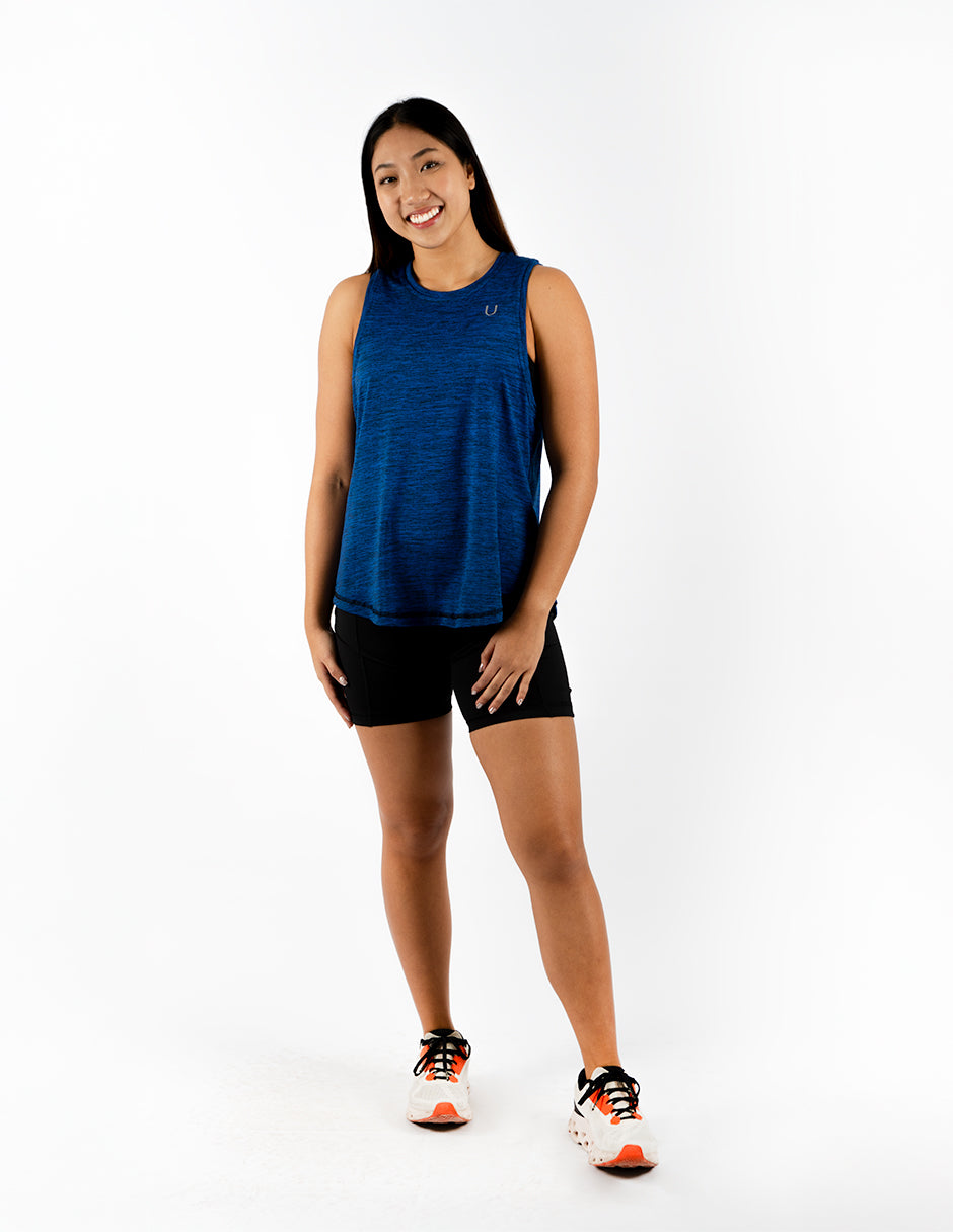 Blusa Dama Sin Mangas Azul Rey Jaspe