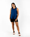 Blusa Dama Sin Mangas Azul Rey Jaspe