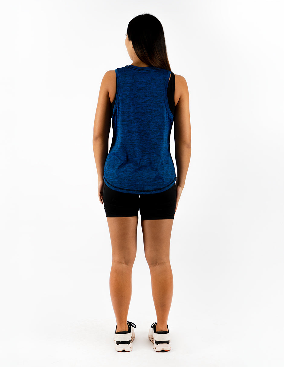 Blusa Dama Sin Mangas Azul Rey Jaspe