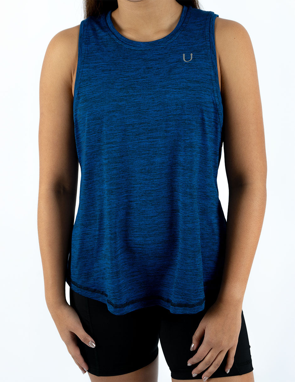 Blusa Dama Sin Mangas Azul Rey Jaspe