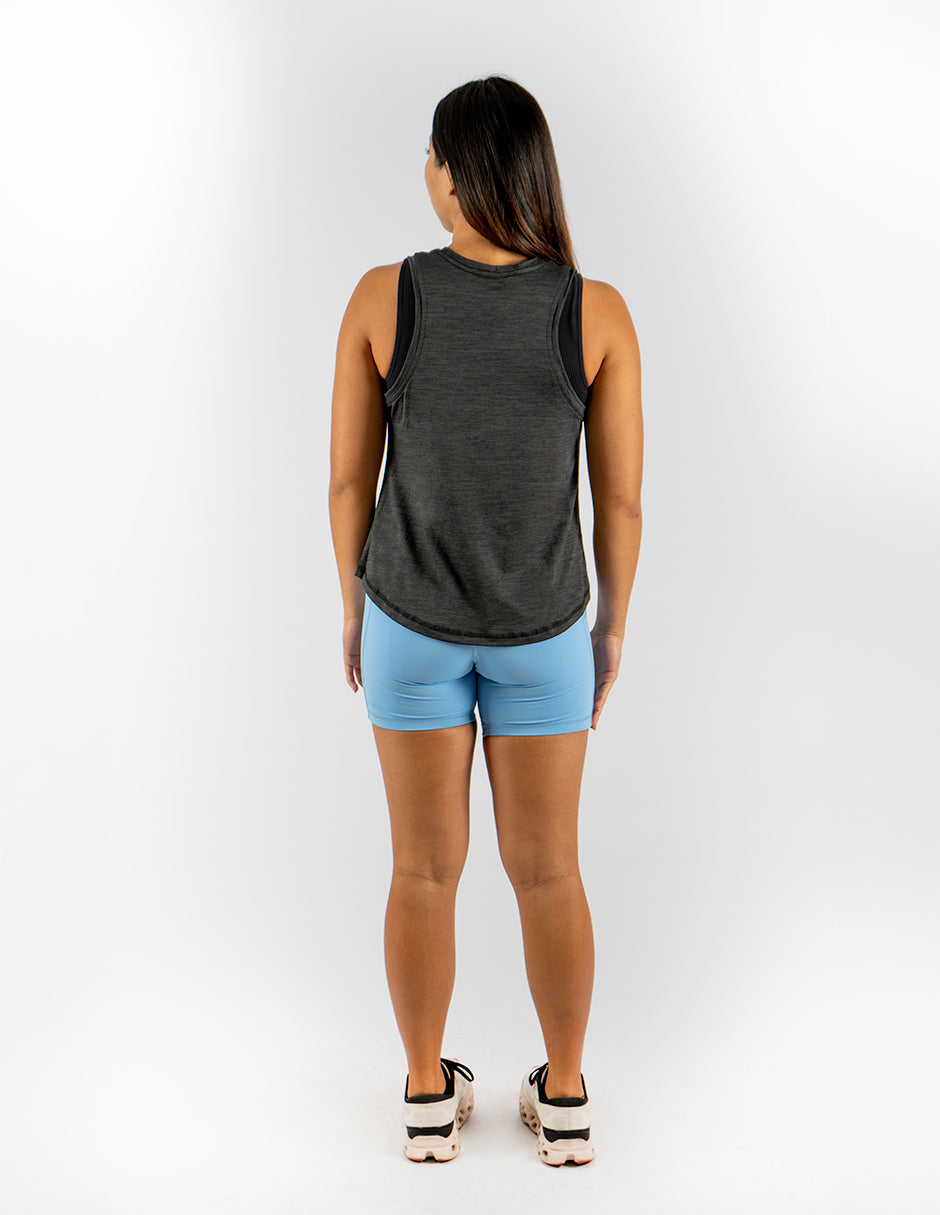 Blusa Dama Sin Mangas Negro Jaspe