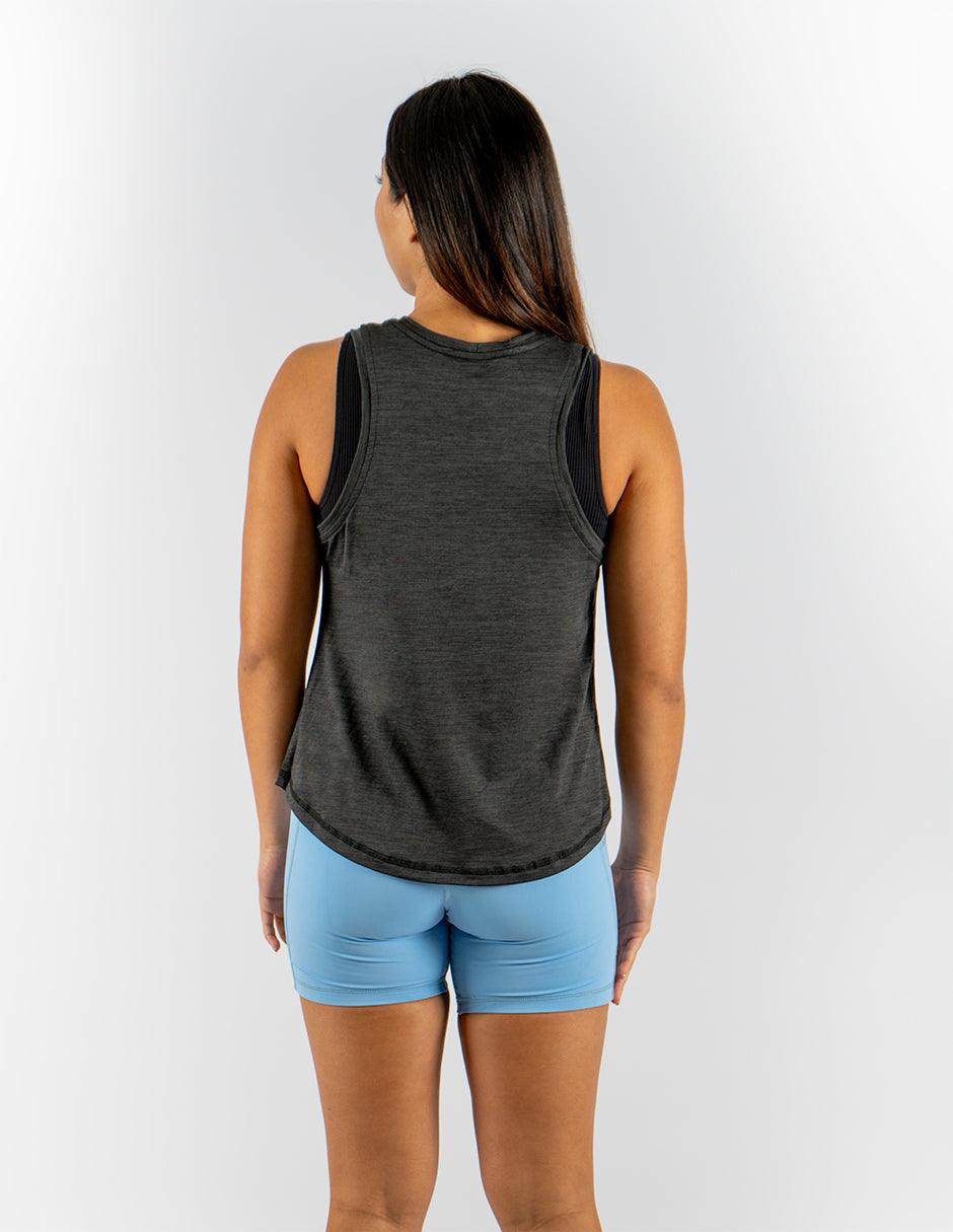 Blusa Dama Sin Mangas Negro Jaspe