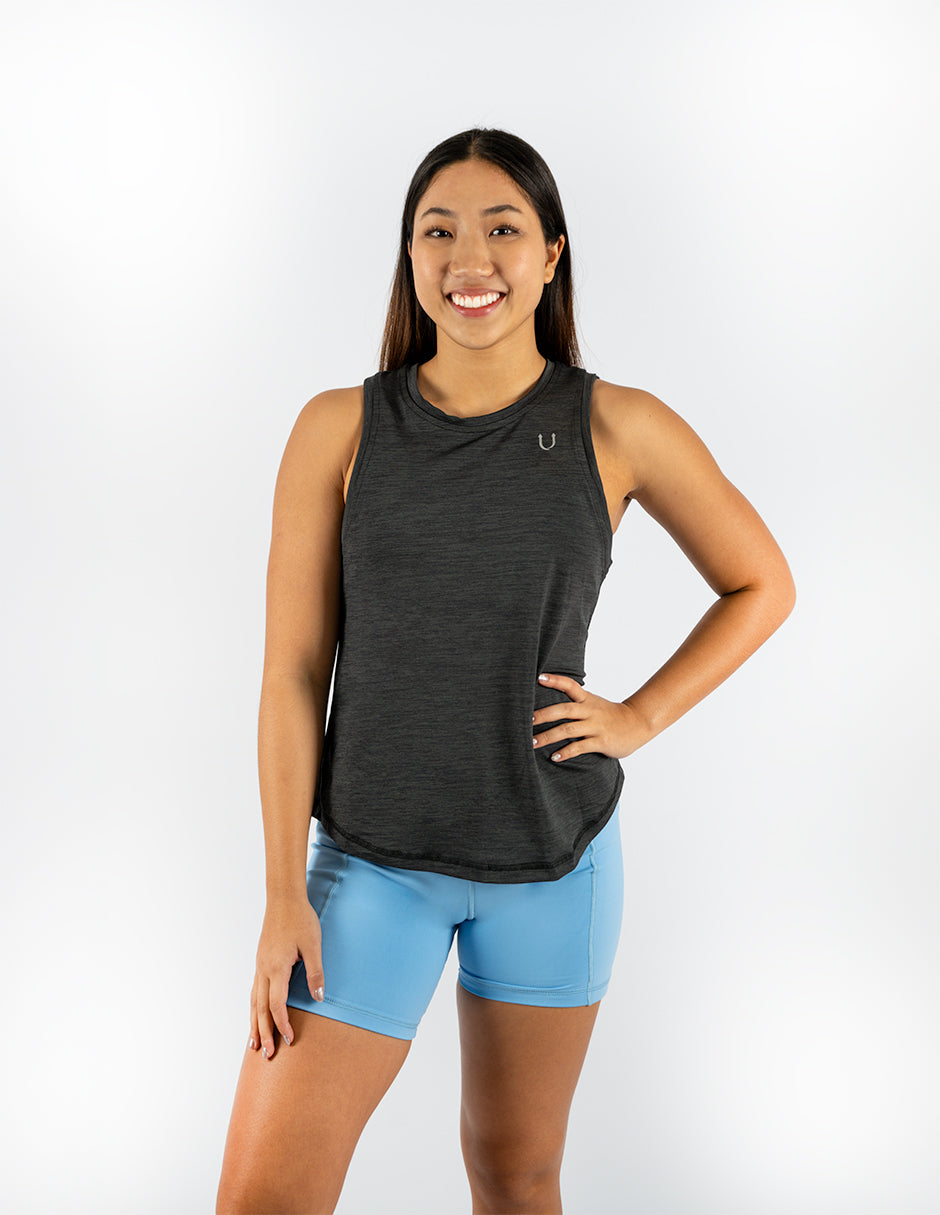 Blusa Dama Sin Mangas Negro Jaspe