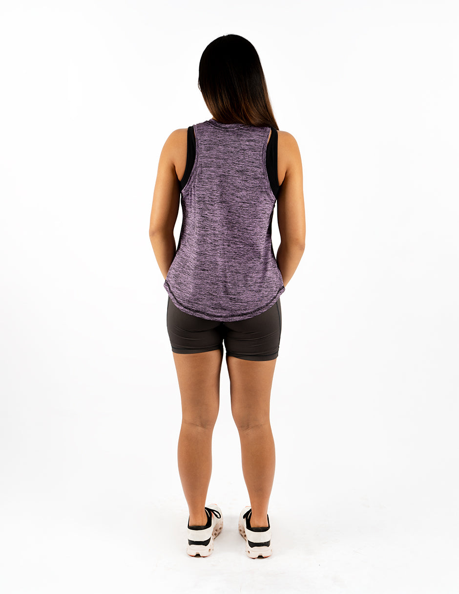 Blusa Dama Sin Mangas Morado Jaspe