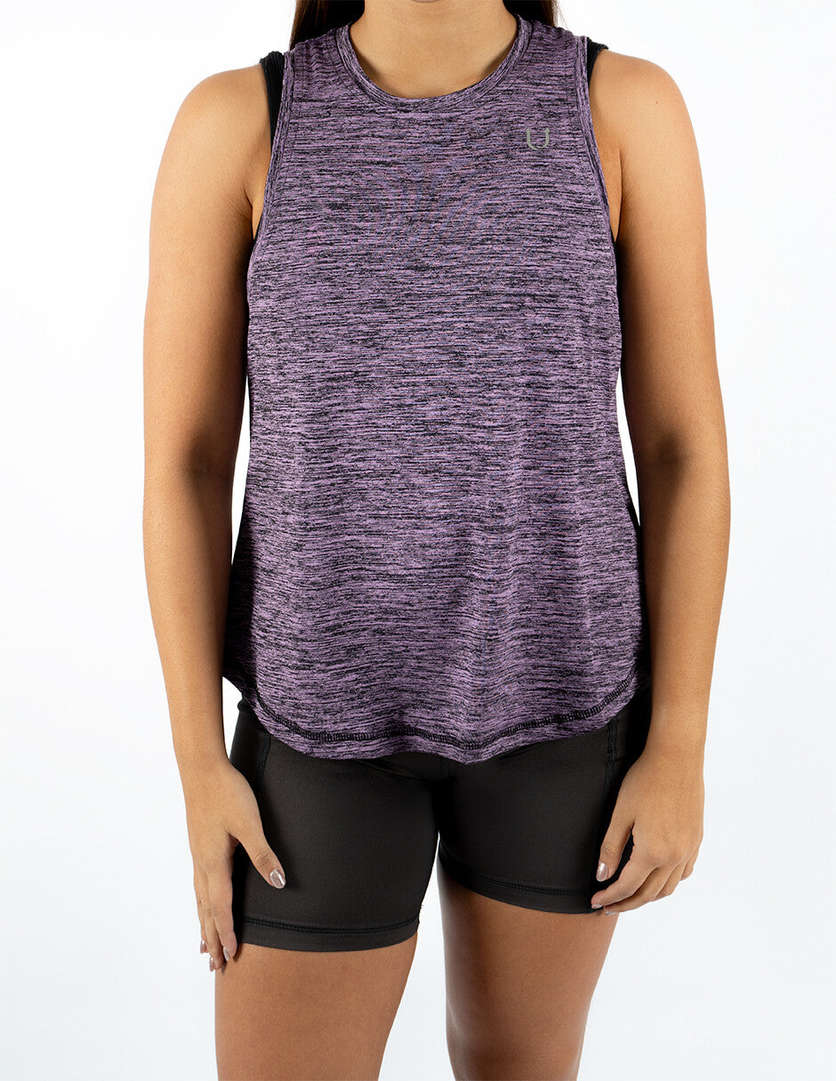 Blusa Dama Sin Mangas Morado Jaspe
