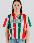 Jersey corto futbol México rayas tricolor