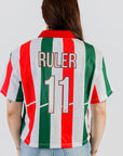 Jersey corto futbol México rayas tricolor